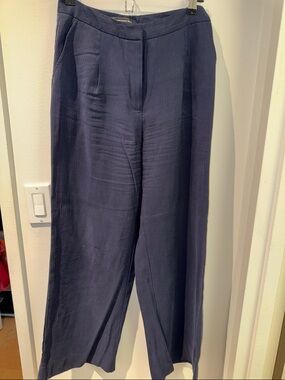 Something Navy Navy Wide-Leg Trousers